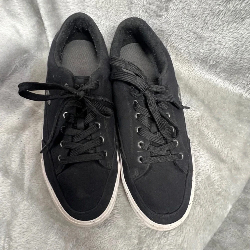 Lugz Mens Black Size‎ 10 Canvas Low Top Sneakers Lace Up Skate Style Streetwear